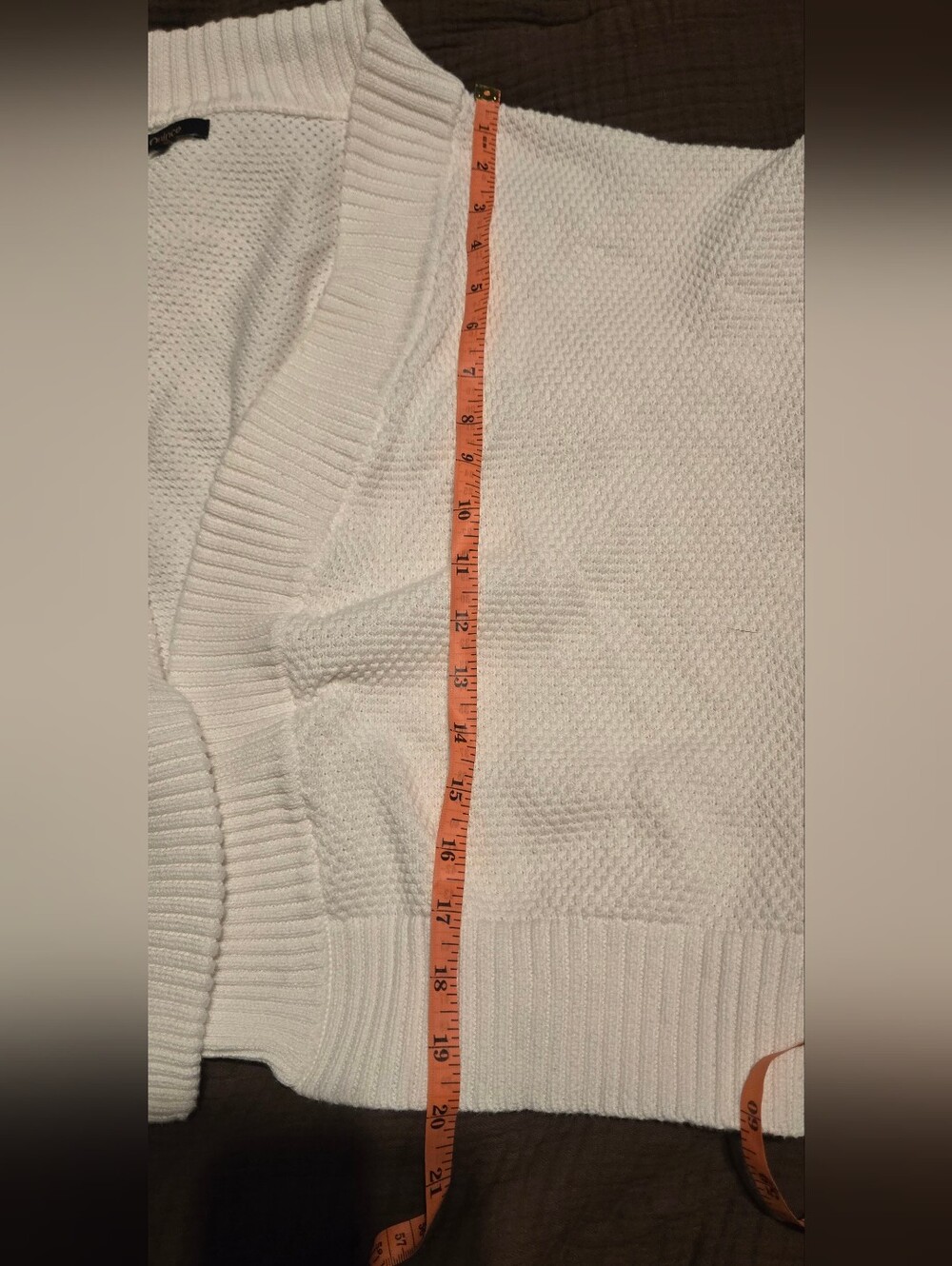Quince Ivory Organic Cotton Waffle Stitch Open Cardigan - Picture 11 of 11